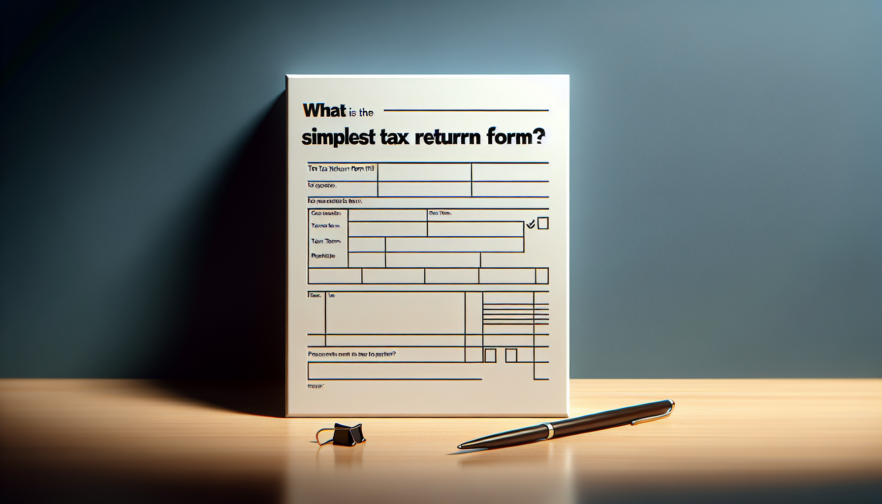 What Is The Simplest Tax Return Form?