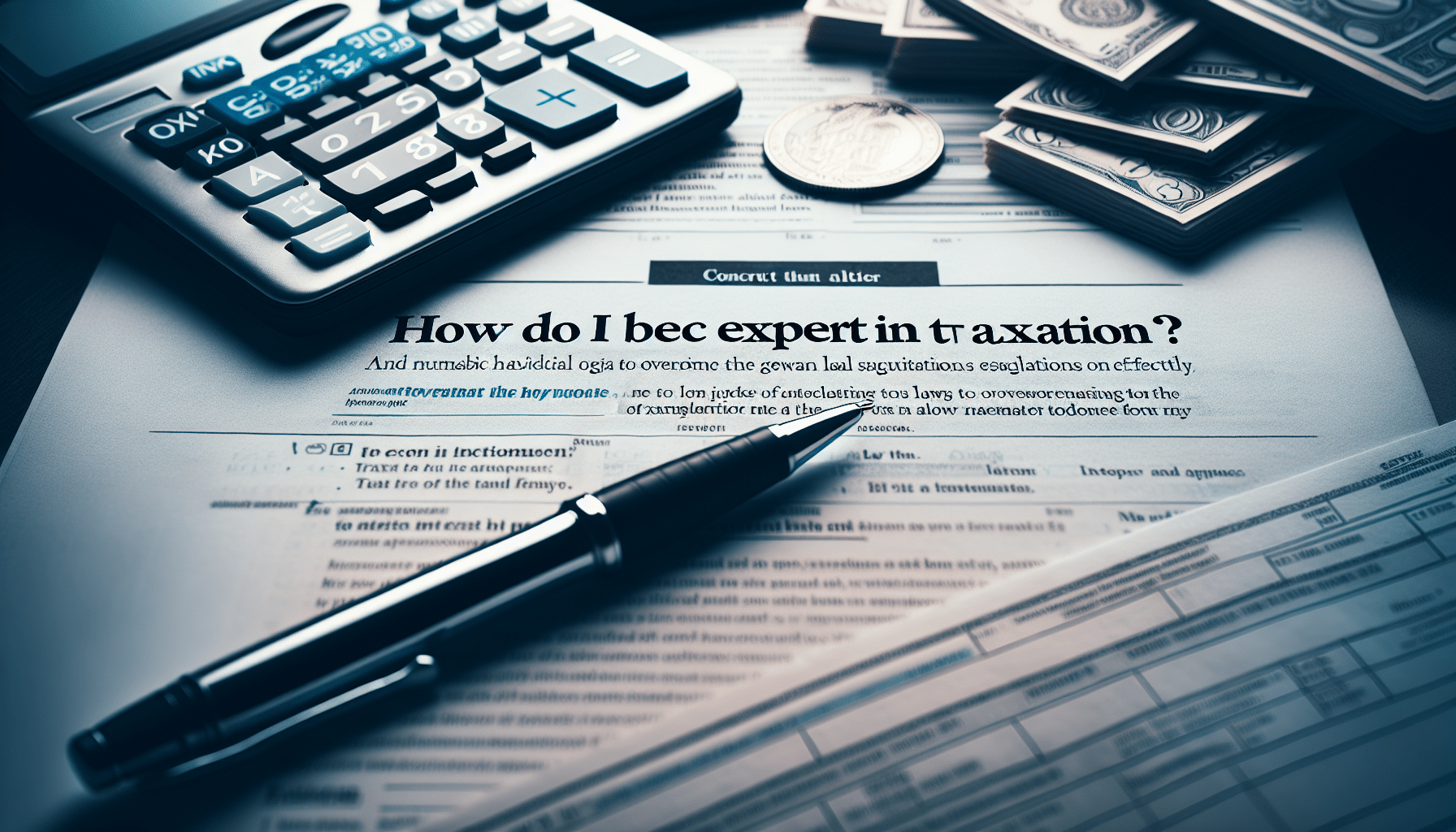 How Do I Become An Expert In Taxation?